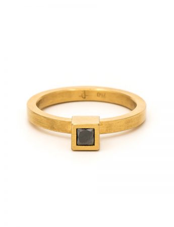 Cubist Ring – Yellow Gold & Black Diamond