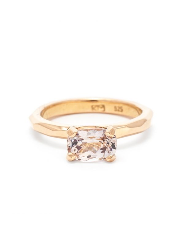 Pale Pink Champagne Sapphire Ring