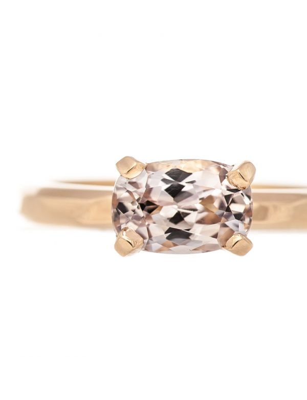 Pale Pink Champagne Sapphire Ring