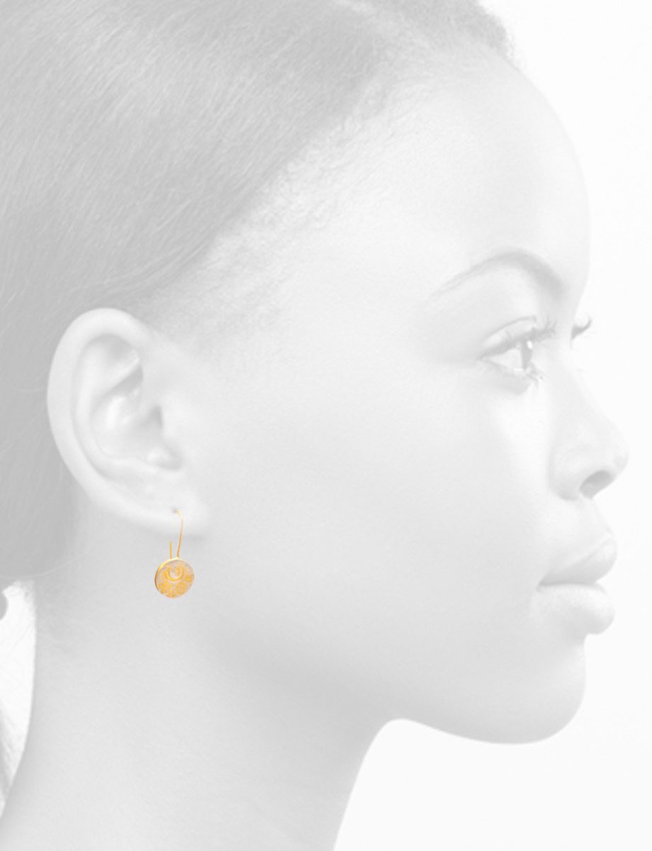 Japanese Flower Earrings – Gold Plate