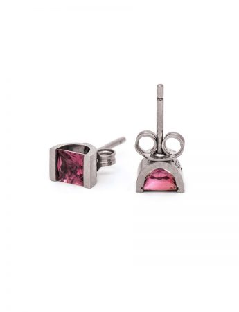 Pink Tourmaline Stud Earrings – White Gold