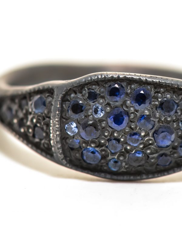 Three Section Signet Ring – Sapphire