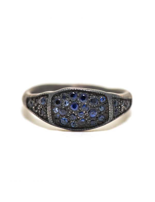 Three Section Signet Ring – Sapphire