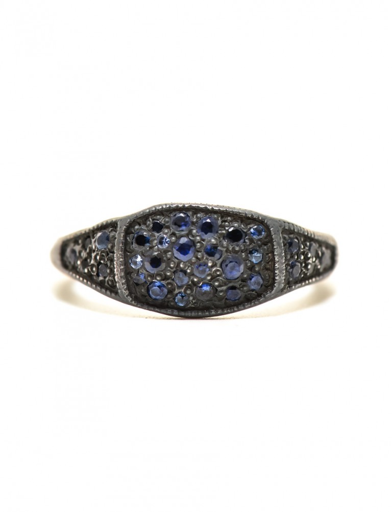 Three Section Signet Ring – Sapphire