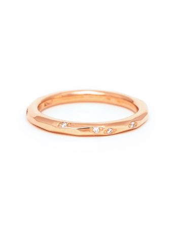 Faceted Diamond Band – Rose Gold