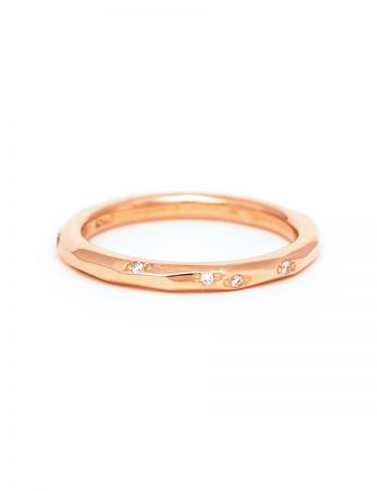 Faceted Diamond Band – Rose Gold