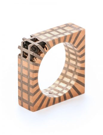 Flesh & Bone Square Ring – Rose Gold