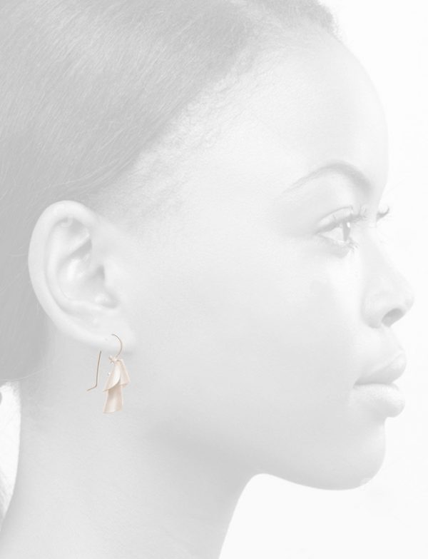 Small Pea Flower Earrings – Silver