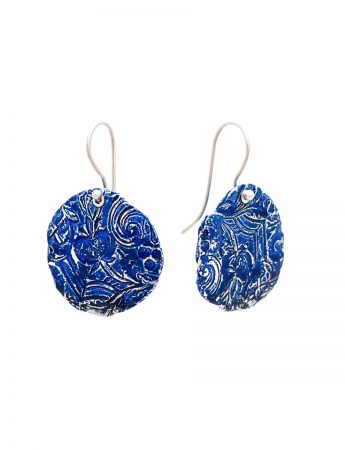 Fragment Round Earrings – Blue