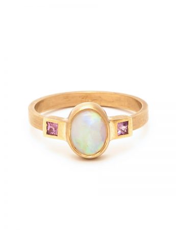 Crystal Opal Ring – Pink Sapphire