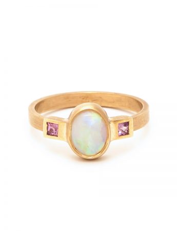 Crystal Opal Ring – Pink Sapphire