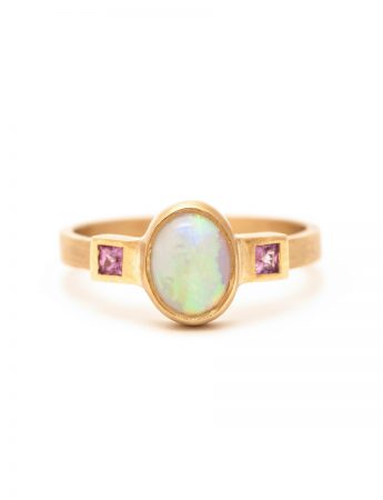 Crystal Opal Ring – Pink Sapphire