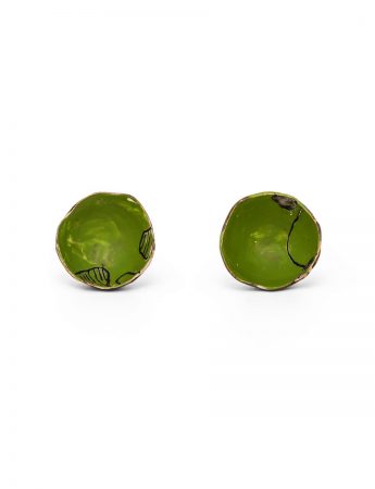 Cup Stud Earrings – Green