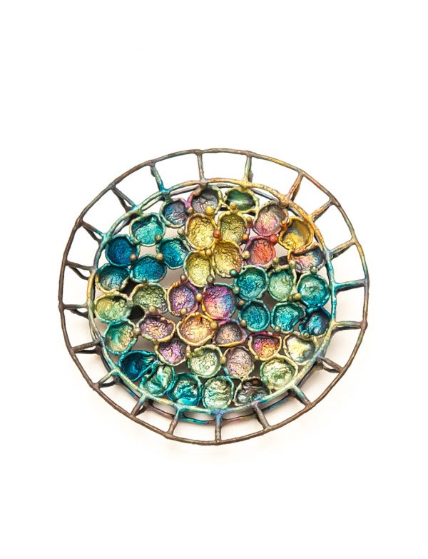Medium Circle Shibuichi Brooch – Circles