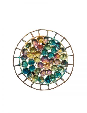 Medium Circle Shibuichi Brooch – Circles