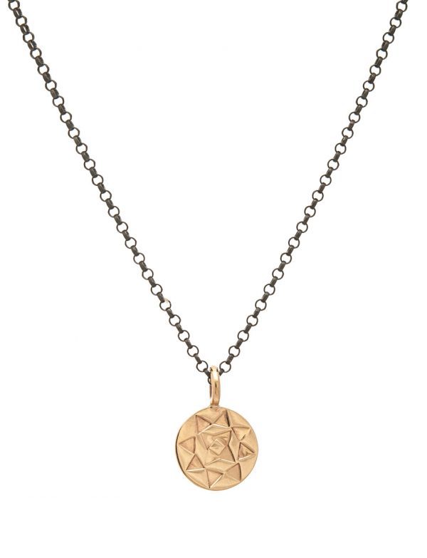 Mini Sundisk Pendant Necklace – Gold
