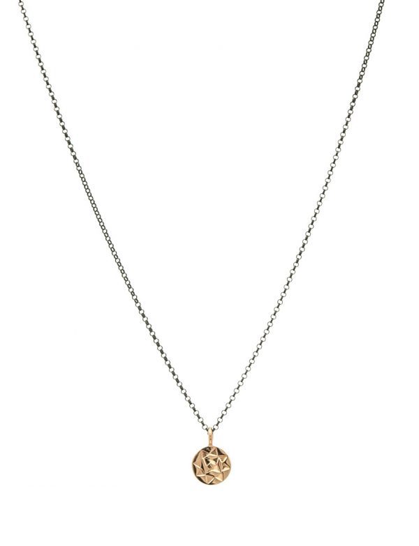 Mini Sundisk Pendant Necklace – Gold