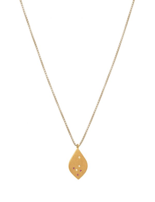 Scatter Necklace – Rubies & Diamonds