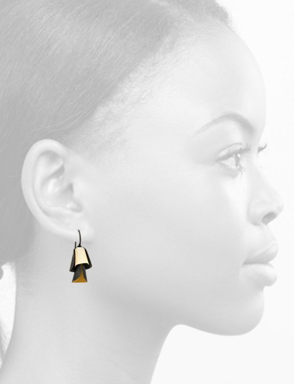 Small Pea Flower Earrings – Cream & Yellow