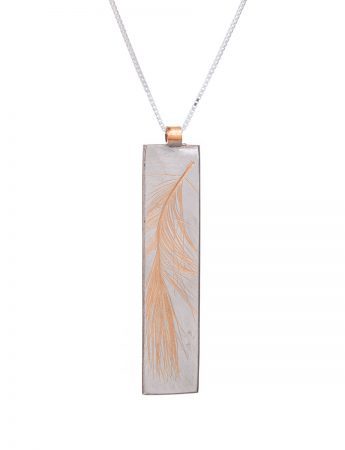 Feather Pendant – Rose Gold Plate