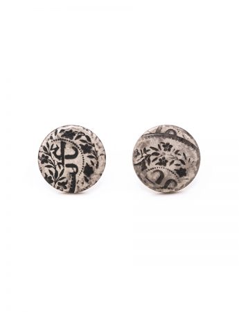 Flower Stud Earrings – Silver