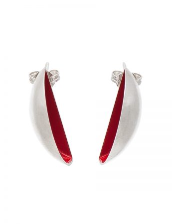 Half Shell Earrings – Red