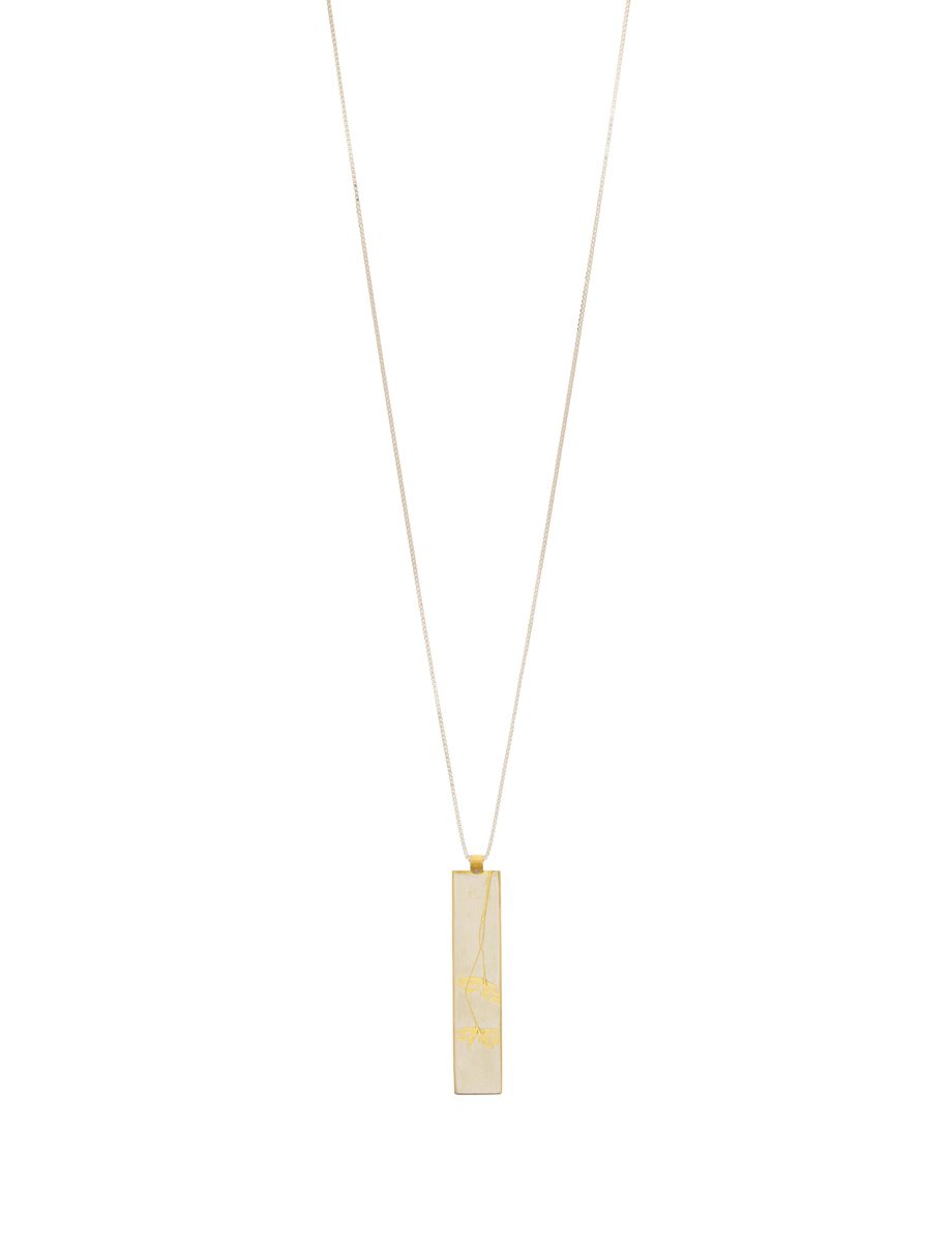 Plant Pendant (Flowers) – Gold Plate