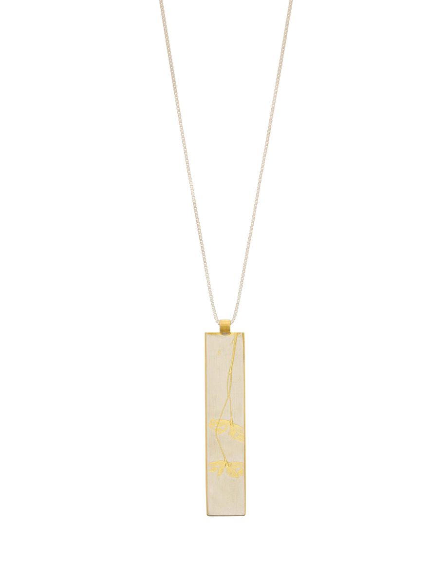 Plant Pendant (Flowers) – Gold Plate