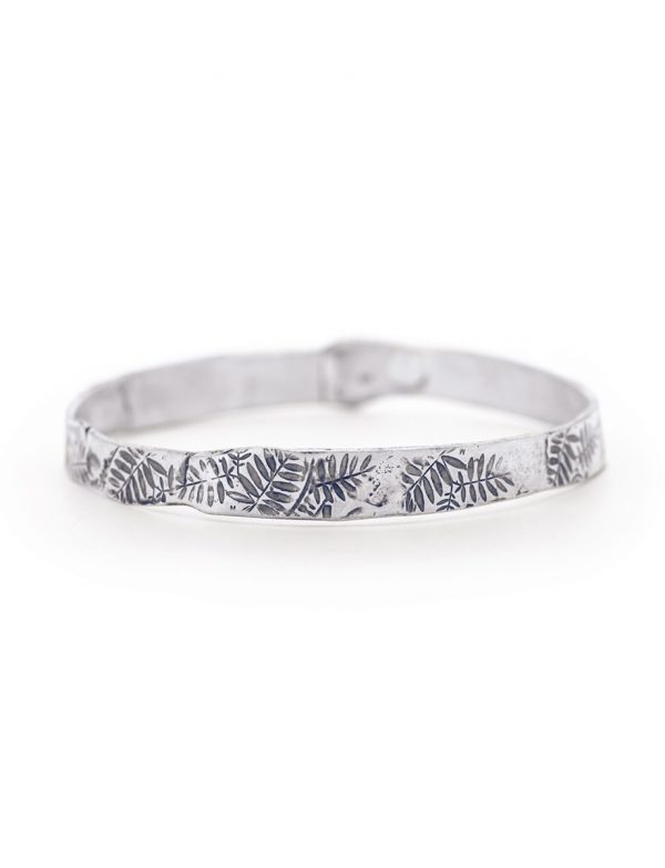 Leaves Bangle – Silver