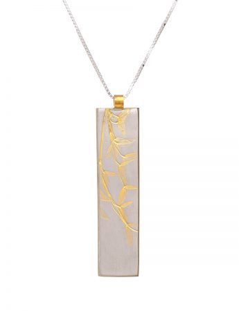 Plant Pendant (Grass) – Gold Plate