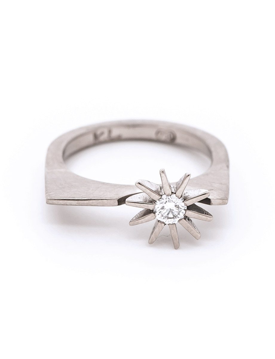 Radiant star cheap engagement ring