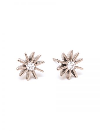 Radiant Star Diamond Stud Earrings