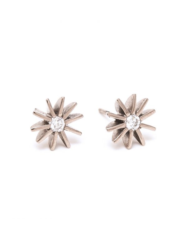 Radiant Star Diamond Stud Earrings