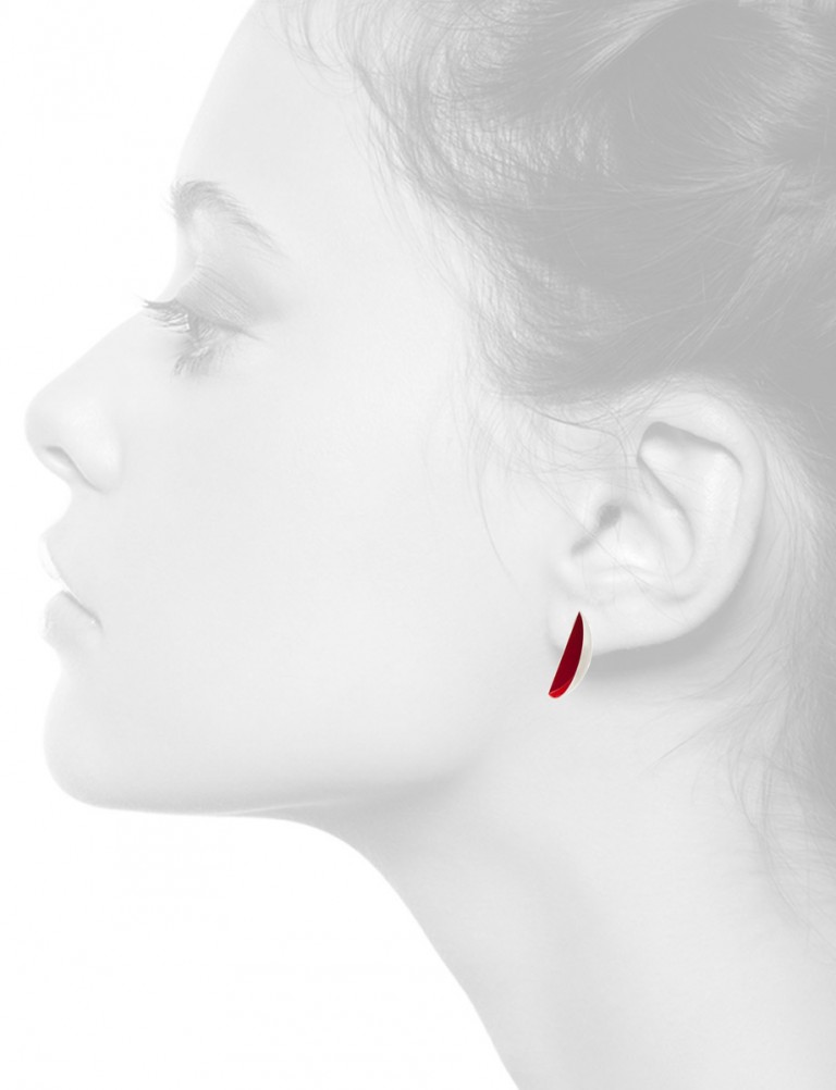 Half Shell Earrings – Red