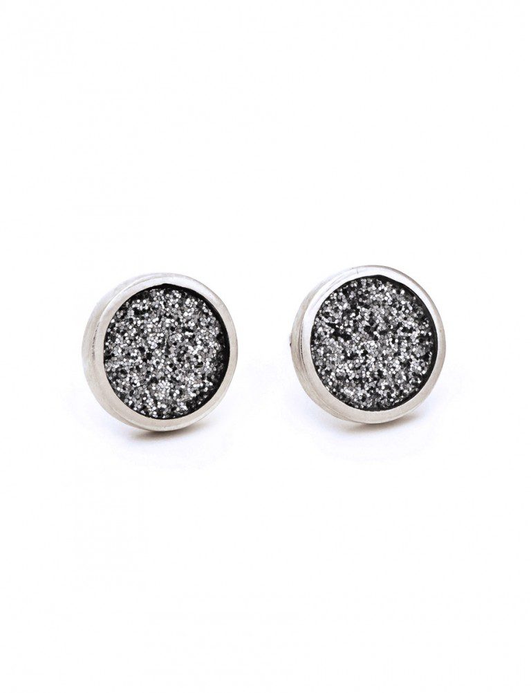 Grey diamond store stud earrings