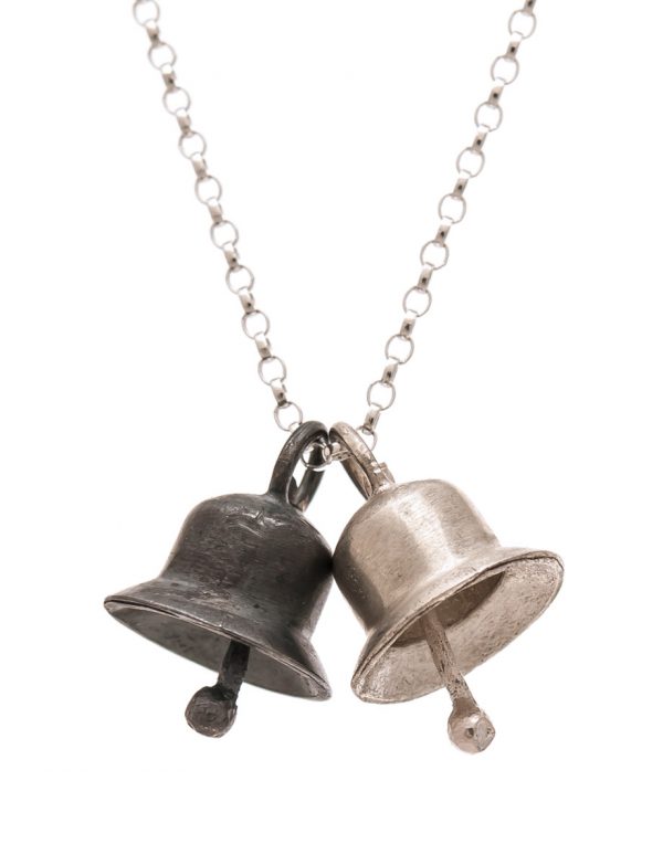 Small Classic Bell Necklace – Silver & Oxidised