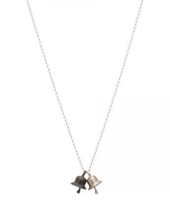 Small Classic Bell Necklace – Silver & Oxidised