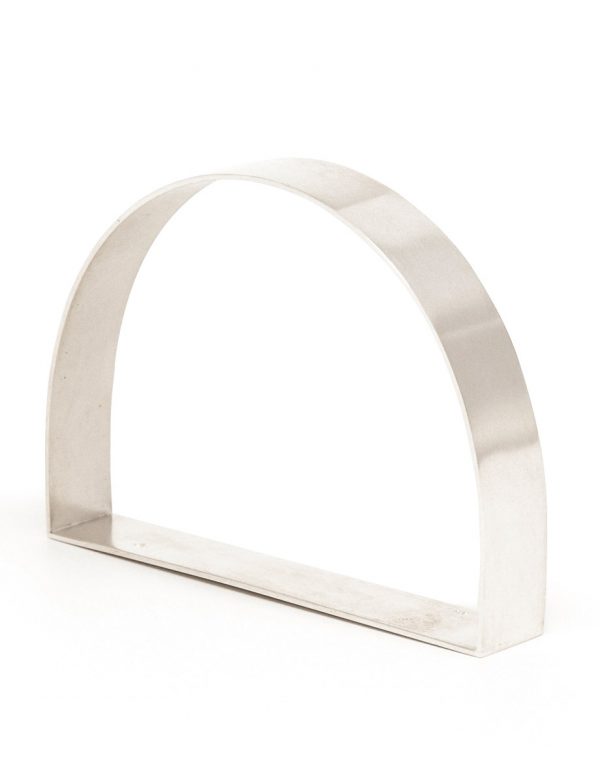 Wide D Bangle – Silver
