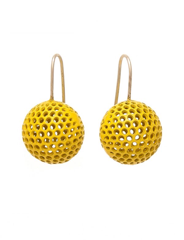 Ball Hook Earrings – Yellow