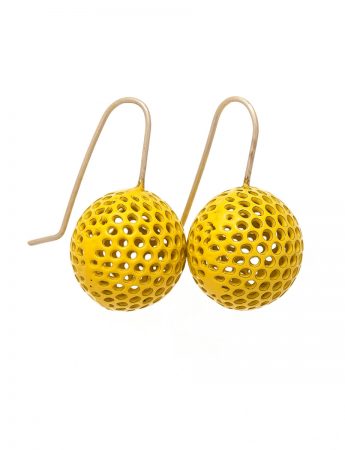 Ball Hook Earrings – Yellow