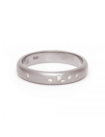 Confetti Wedding Ring – White Gold & Diamond