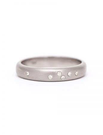 Confetti Wedding Ring – White Gold & Diamond