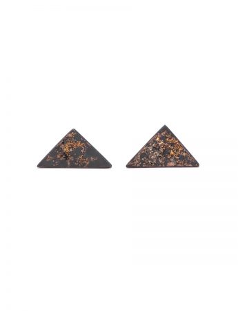 Galaxy Triangle Stud Earrings – Oxidised