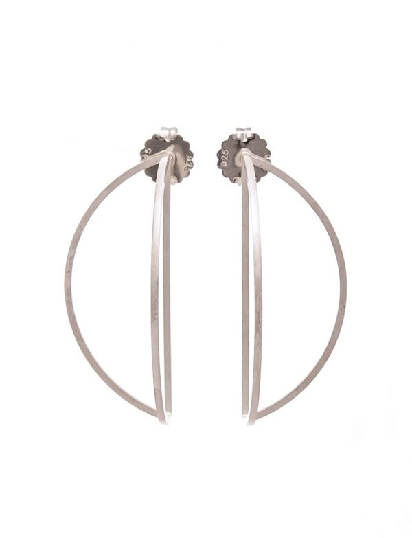 Outlines Earrings – Large Silver