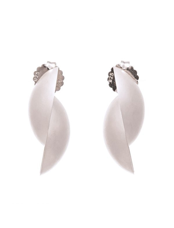 Split Pod Earrings – Silver