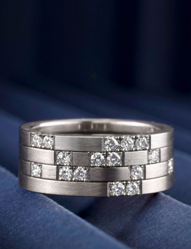 Roma Four Stack Ring – Diamond