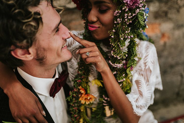 Rainbow Wedding Shoot - Sham Touching Gerard's Nose