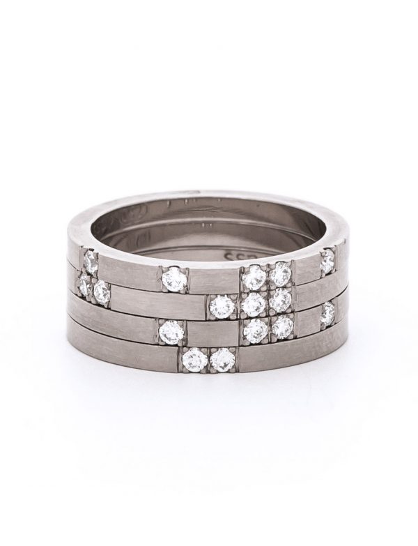 Roma Four Stack Ring – Diamond