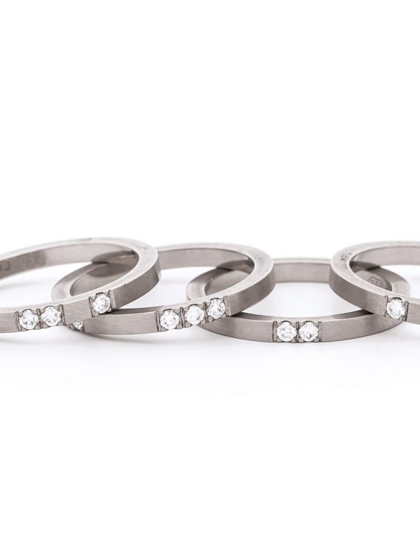 Roma Four Stack Ring – Diamond