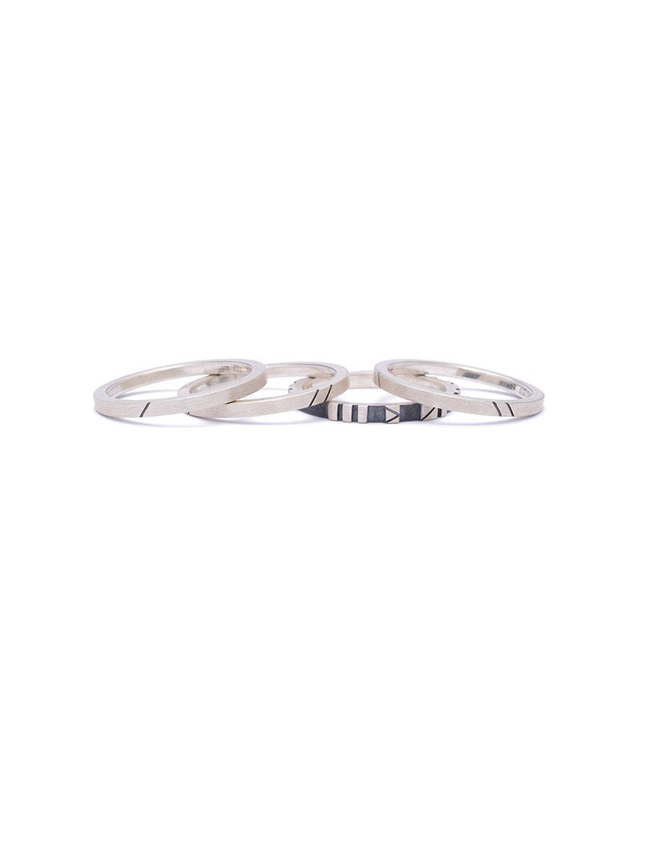 Metropolis Four Stack Ring – Silver